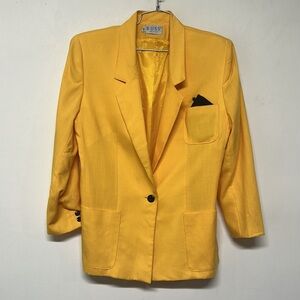 Vintage Russ Yellow Blazer USA Union Made Excellent Condition